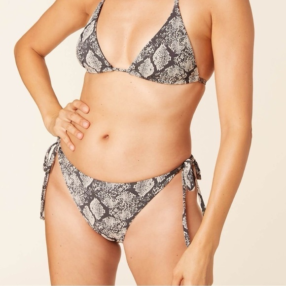 ANDIE The String Bikini Bottom In Snake - Picture 1 of 3